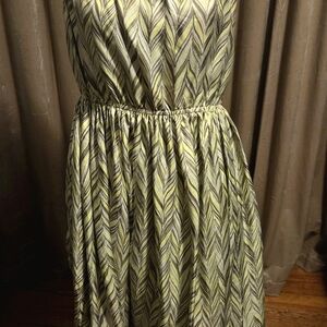 Gianni Bini Chevron Maxi Dress in Yellow and Black